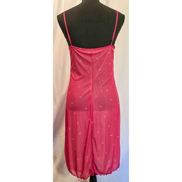 BCBG for Nordstrom Pink Sheer Overlay Floral Dress M - Picture 3 of 5